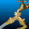 Metal Brass Garden Hose Y-Valve Splitter