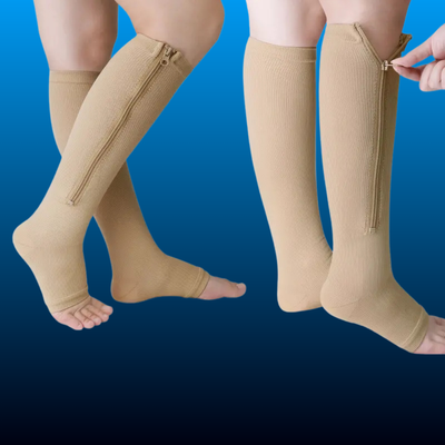 Nylon Zipper Compression Socks