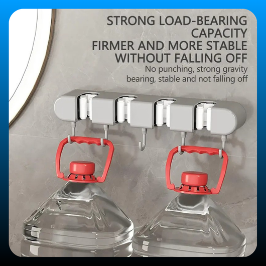 Multifunctional Mop Holder with Hook