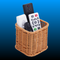 Rattan Style Bedside Remote Control Holder