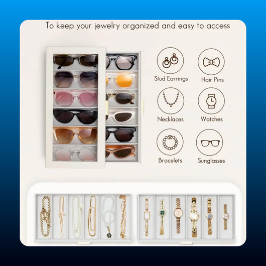 12-Grid Sunglasses Organizer Case