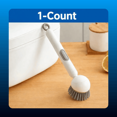 6-in-1 Dish Brush with Soap Dispenser
