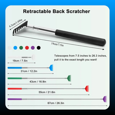 3 Pack Extendable Adjustable Back Scratcher
