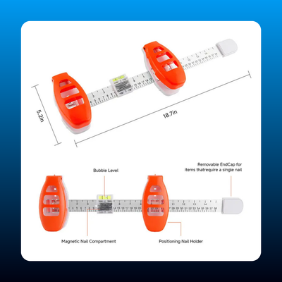 Picture-Hanging Kit with Built-In Level and Ruler