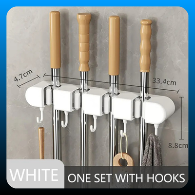 Multifunctional Mop Holder with Hook