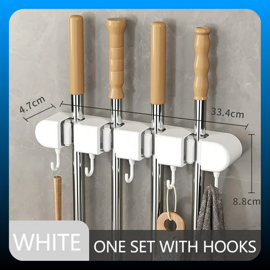 Multifunctional Mop Holder with Hook