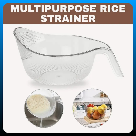 Multifunctional Rice Strainer with Handle