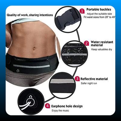 Adjustable Running Belt Pouch (3 Pack)