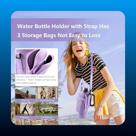 Adjustable Crossbody Strap Portable Water Bottle