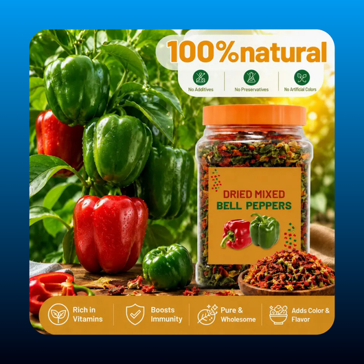 Dried Red & Green Bell Pepper Flakes Mix