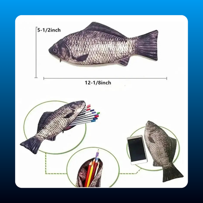 Novelty Fish‑Shaped Multi‑Use Pencil Case