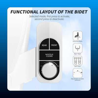 Non Electric Dual Nozzle Bidet Attachment