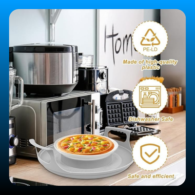 No Burn Microwave Bowl Holder Tray with Handles