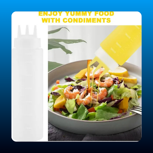 4-Pack 22 oz Condiment Squeeze Bottles
