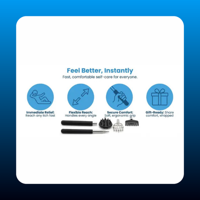 3-in-1 Extendable Backscratcher Rake
