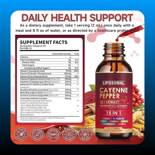 Liposomal Cayenne Pepper Drops