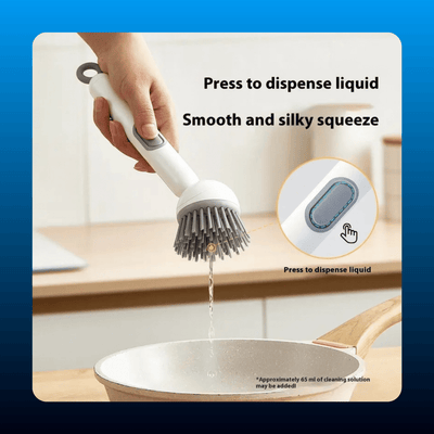 6-in-1 Dish Brush with Soap Dispenser