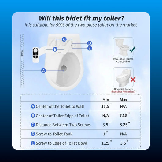 Non Electric Dual Nozzle Bidet Attachment