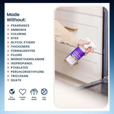Refillable Heavy Duty Degreaser Spray, Non Toxic Unscented Cleaner