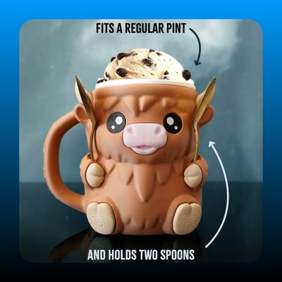 Cow Ice Cream Pint Holder