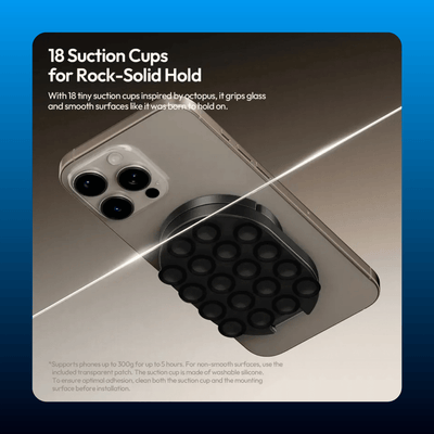 Magnetic Suction Phone Mount, 18 Cups