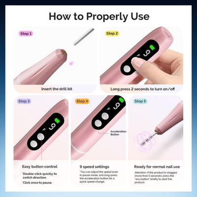 Rechargeable Nail Drill Kit