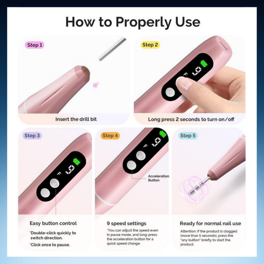 Rechargeable Nail Drill Kit