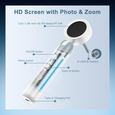 HD Digital Otoscope with LCD Screen