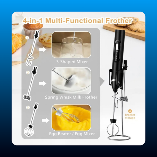 Rechargeable 4-in-1 Milk Frother