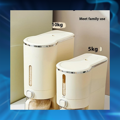 Airtight Rice Dispenser with Measuring Cups