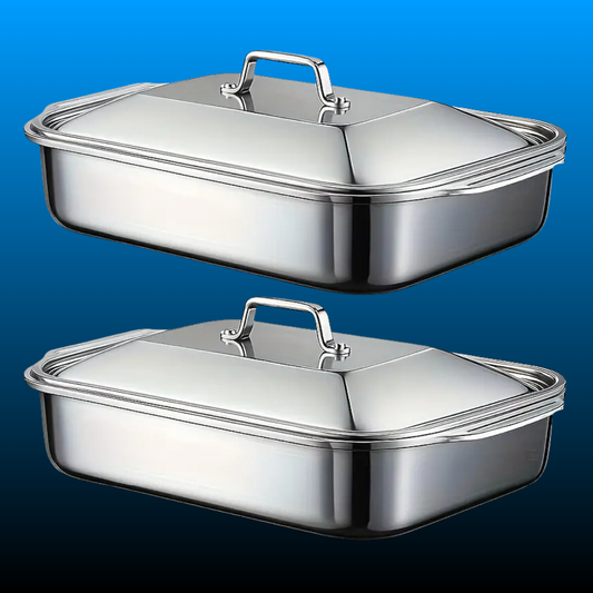 Non-Stick Stainless Steel Baking Pans with Lids