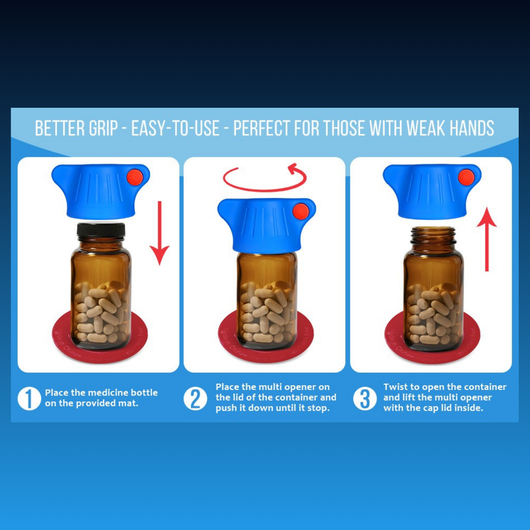 Medicine Bottle Opener with Magnifier & LED Light