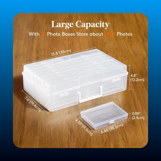 Photo Storage Box with Inner Photo Keeper