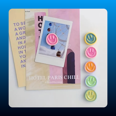 Smiling Face Design Fridge Magnet (10 PCS)