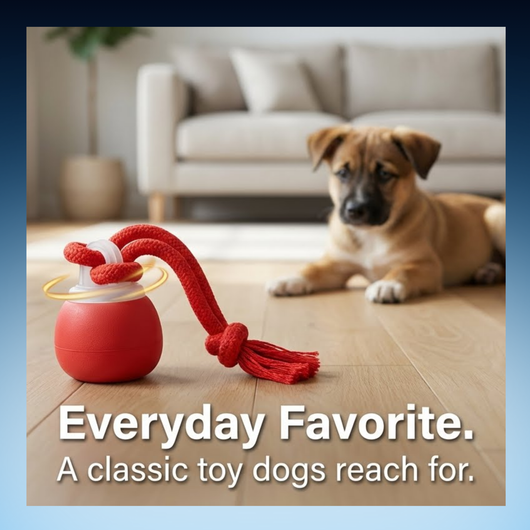 Interactive Rolling Rope Dog Toy