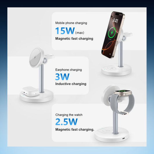 3-in-1 Magnetic Wireless Charging Station