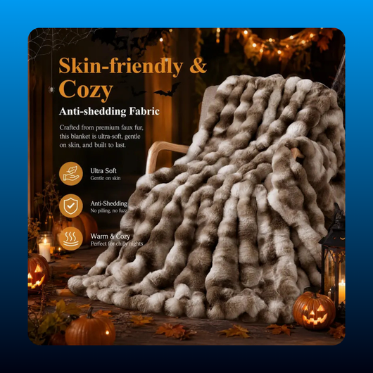 Anti Shed Faux Fur Throw
