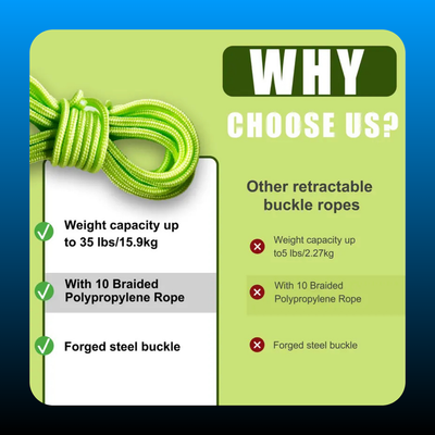 Retractable Buckle Rope (3 Pack)