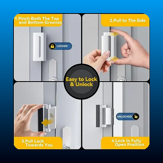 Home Security Door Lock Withstand (2 Pack)