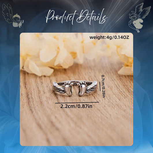 Adjustable Angel Wing Love Ring