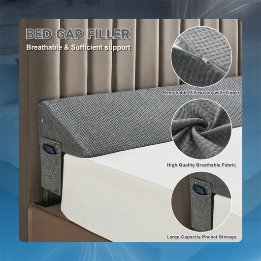Bed Gap Filler Wedge Pillow for Headboard