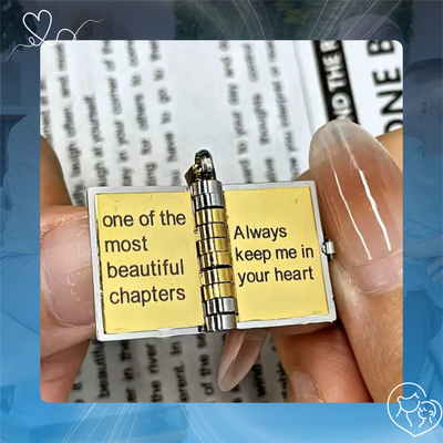 Heartfelt Book Locket Necklace