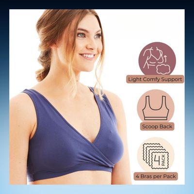 Criss Cross Nursing Sleep Bra 4 Pack