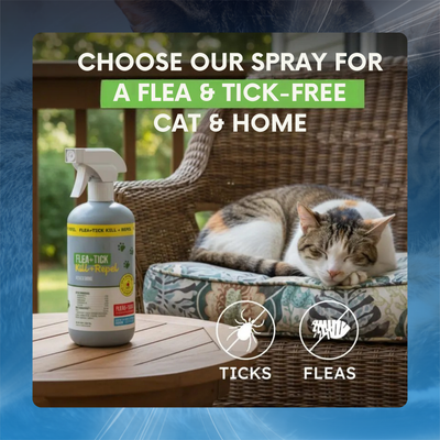 Plant Based Flea and Tick Spray for Cats and Home