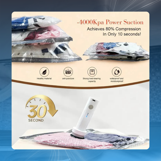 Compression Packing Bags with Air Pump (15 Pack)