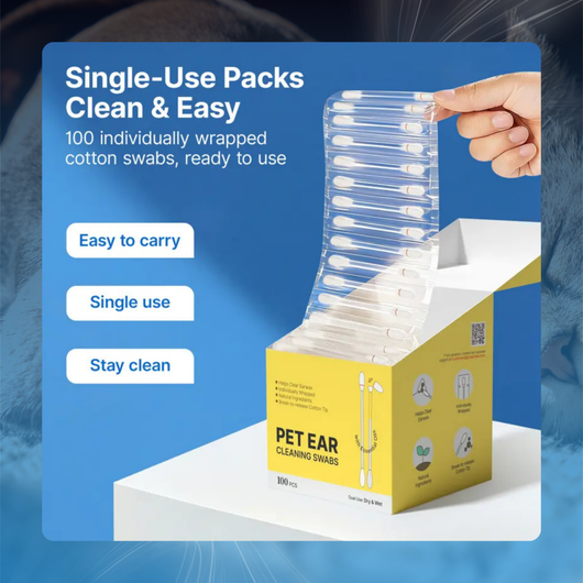 Pet Ear Cleaning Cotton Swabs