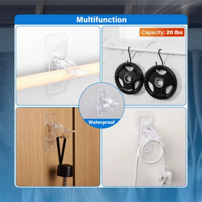 No-Drill Curtain Rod Holders (6 Pack)