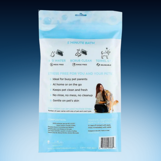 Rinse-Free Shampoo Mittens for Dogs