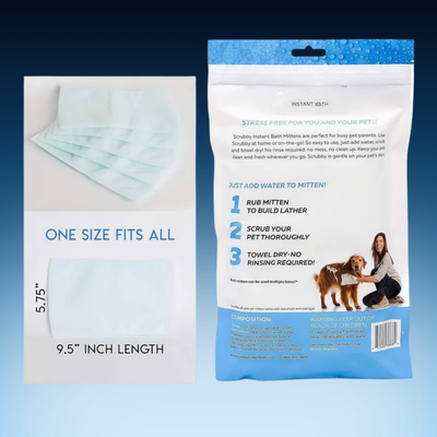 Rinse-Free Shampoo Mittens for Dogs
