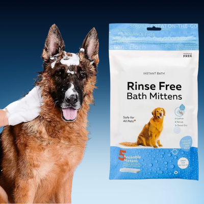 Rinse-Free Shampoo Mittens for Dogs
